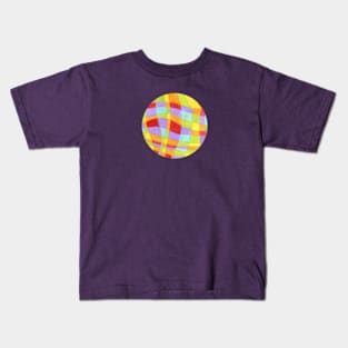 Candy Rainbow Plaid Kids T-Shirt